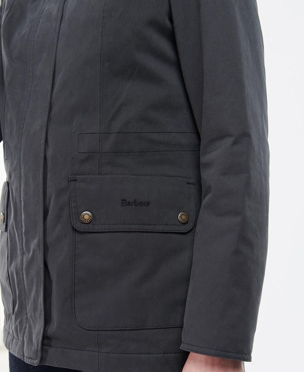 Barbour Buttercup Waterproof Jacket Black | BABO89392