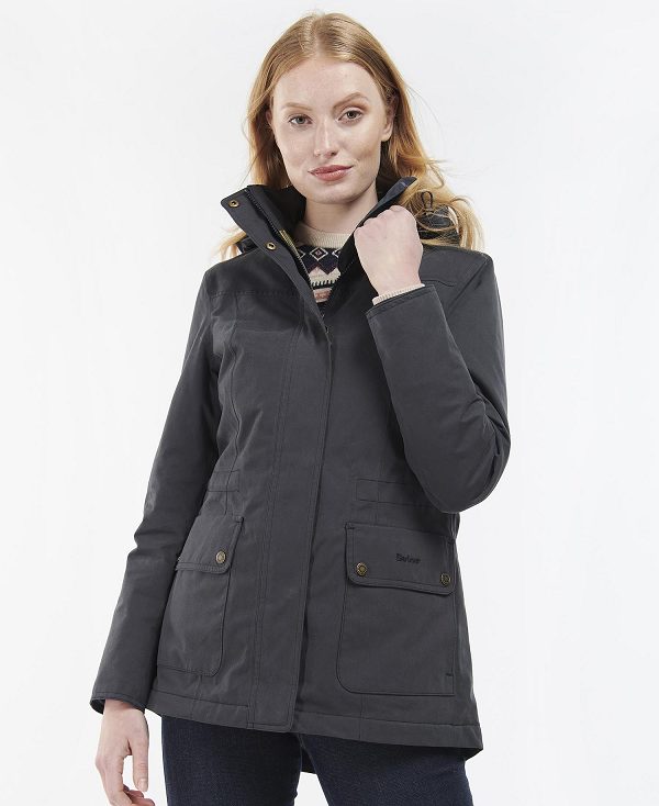 Barbour Buttercup Waterproof Jacket Black | BABO89392