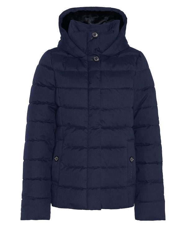 Barbour Camellia Puffer Jacket Dark Navy | BABO89352