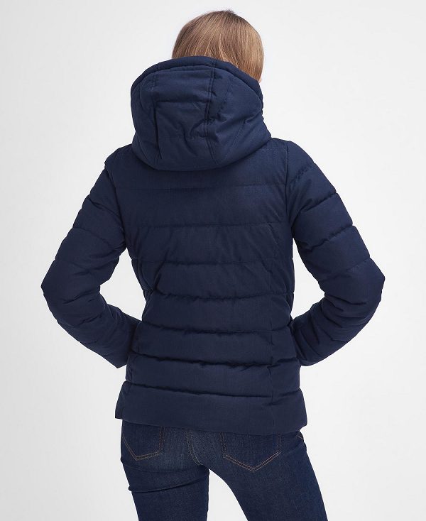 Barbour Camellia Puffer Jacket Dark Navy | BABO89352