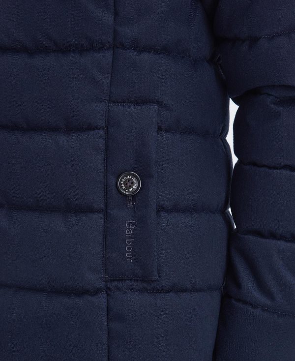 Barbour Camellia Puffer Jacket Dark Navy | BABO89352