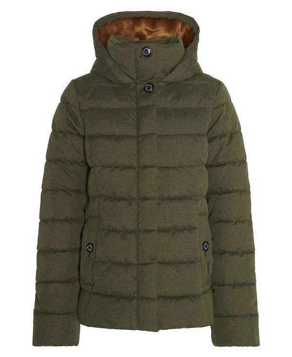 Barbour Camellia Puffer Jacket Olive | BABO89354