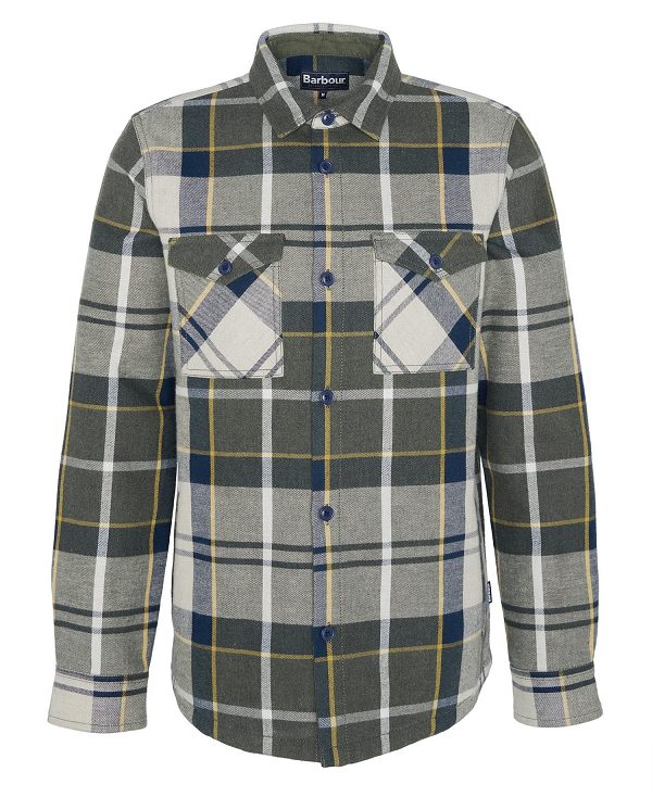 Barbour Cannich Overshirt Forest Mist Tartan | BABO87637