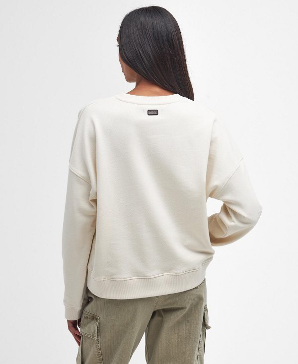 Barbour Carla Logo Sweatshirt Light Stone | BABO89800