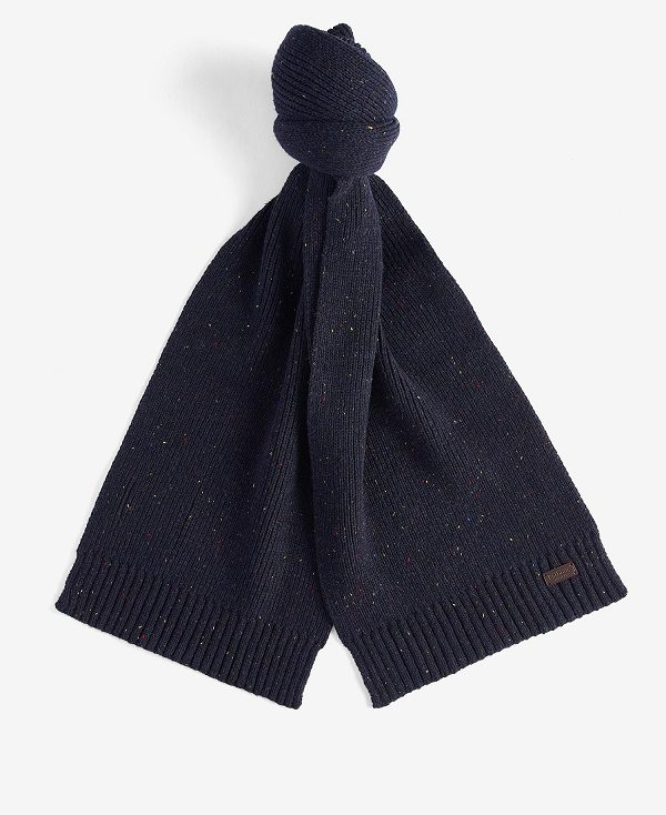 Barbour Carlton Fleck Beanie & Scarf Gift Set Grey | BABO89111