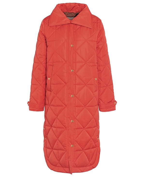 Barbour Carolina Quilted Jacket Blaze Red/Muted | BABO89292