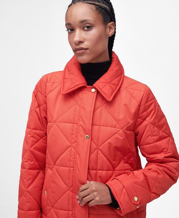 Barbour Carolina Quilted Jacket Blaze Red/Muted | BABO89292