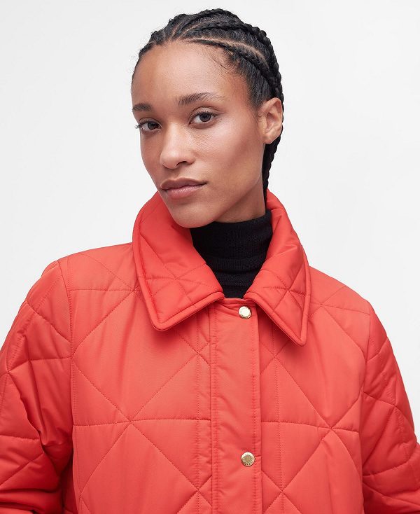 Barbour Carolina Quilted Jacket Blaze Red/Muted | BABO89292