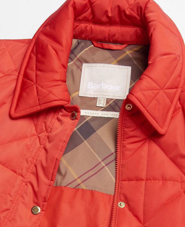 Barbour Carolina Quilted Jacket Blaze Red/Muted | BABO89292