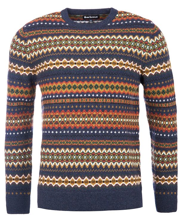 Barbour Case Fair Isle Jumper Midnight | BABO88534