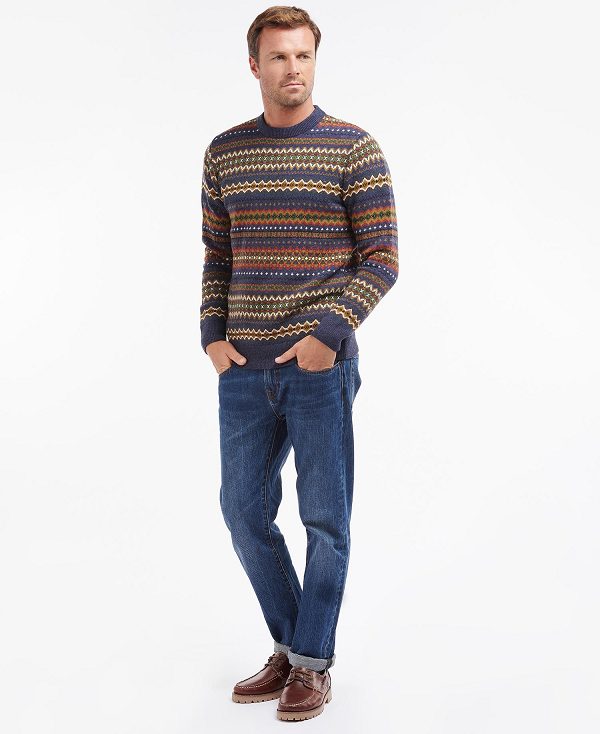 Barbour Case Fair Isle Jumper Midnight | BABO88534