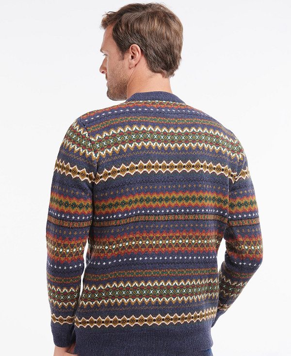 Barbour Case Fair Isle Jumper Midnight | BABO88534