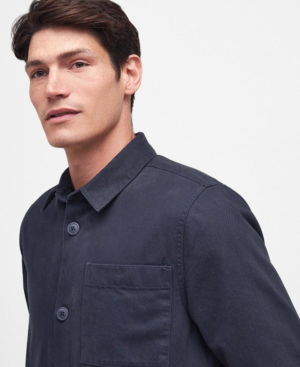 Barbour Casper Overshirt Navy | BABO87672