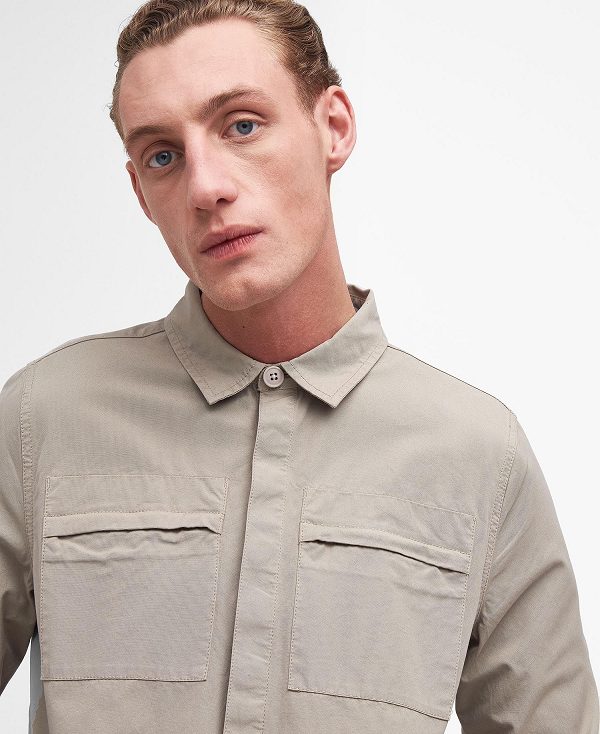 Barbour Castlebay Overshirt Concrete | BABO87978