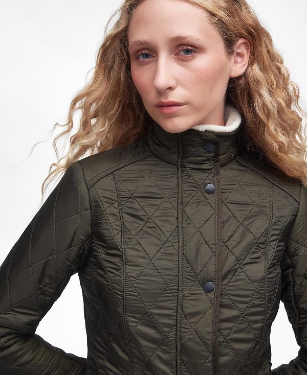 Barbour Cavalry Polarquilt Quilted Jacket Olive | BABO89316