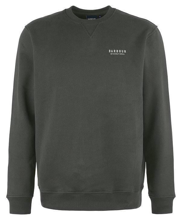 Barbour Charlton Crew Neck Sweatshirt Green | BABO88425