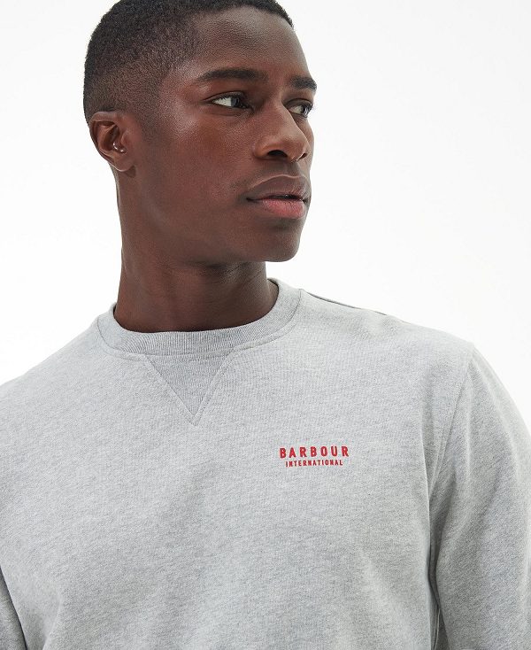 Barbour Charlton Crew Neck Sweatshirt Sage | BABO88427