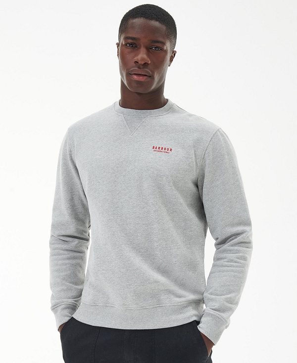 Barbour Charlton Crew Neck Sweatshirt Sage | BABO88427