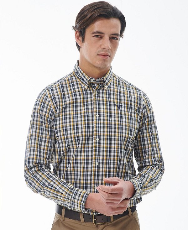 Barbour Chaseton Tailored Shirt Stone | BABO87590