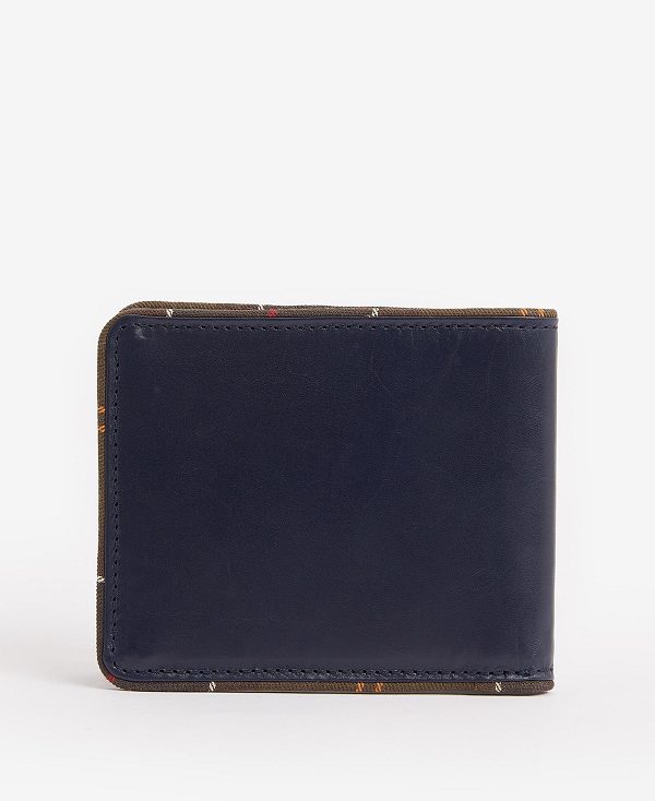 Barbour Chatton Leather Wallet Navy/Classic | BABO89172