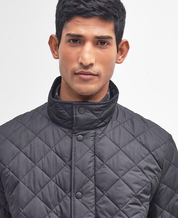 Barbour Chelsea Sportsquilt Jacket Black | BABO87317