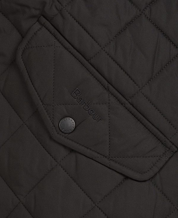 Barbour Chelsea Sportsquilt Jacket Black | BABO87317