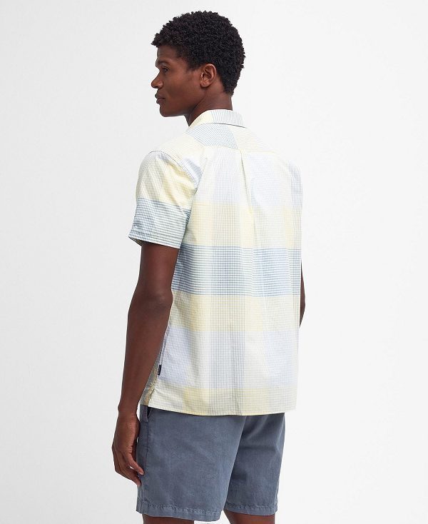 Barbour Chesil Regular Short-sleeved Shirt Lemon | BABO87764