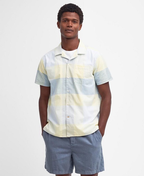 Barbour Chesil Regular Short-sleeved Shirt Lemon | BABO87764