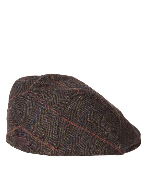 Barbour Cheviot Flat Cap Dark Green Check | BABO89009