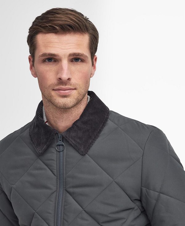 Barbour City Chelsea Quilted Jacket Charcoal | BABO87376