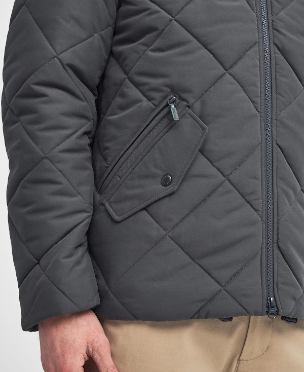 Barbour City Chelsea Quilted Jacket Charcoal | BABO87376