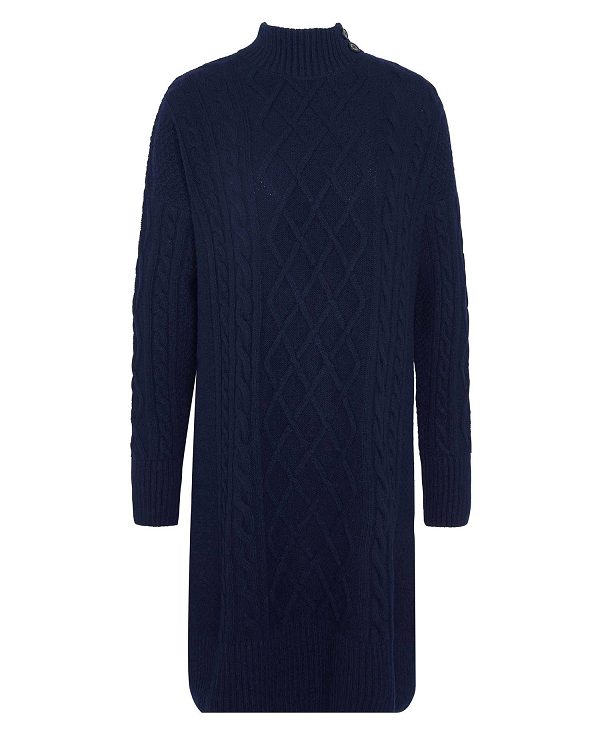 Barbour Clarence Knitted Dress Classic Navy | BABO89644