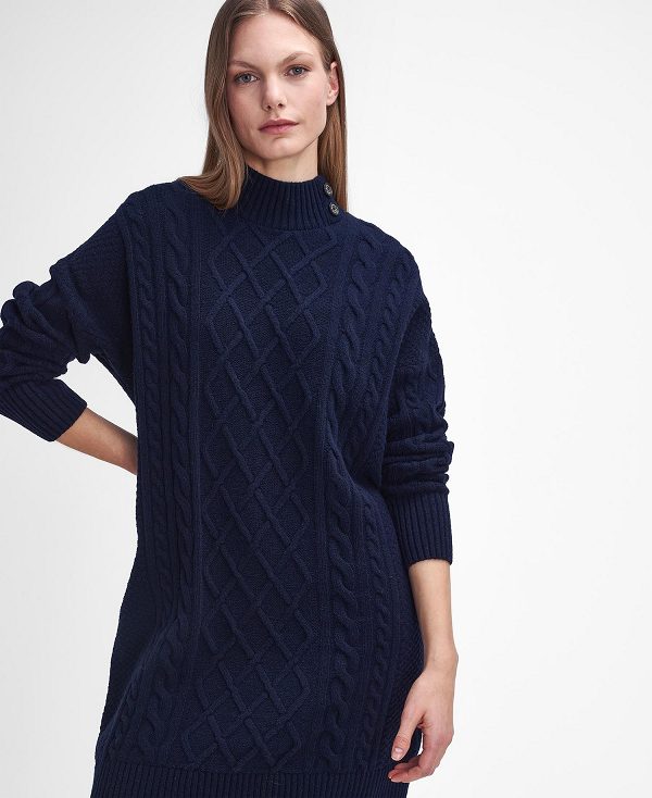 Barbour Clarence Knitted Dress Classic Navy | BABO89644