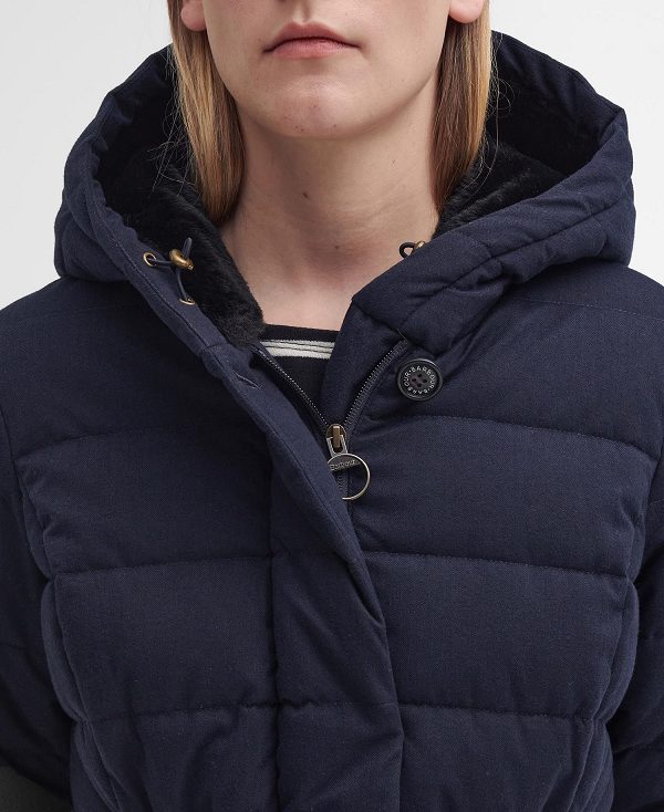 Barbour Clarence Puffer Jacket Dark Navy | BABO89332