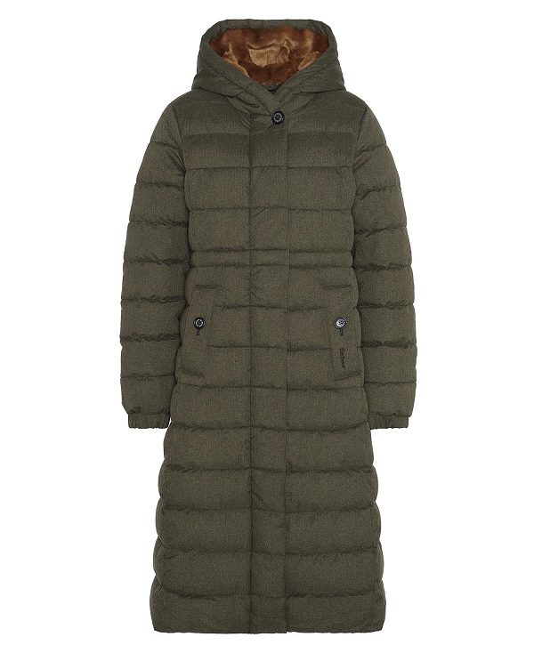 Barbour Clarence Puffer Jacket Olive | BABO89361