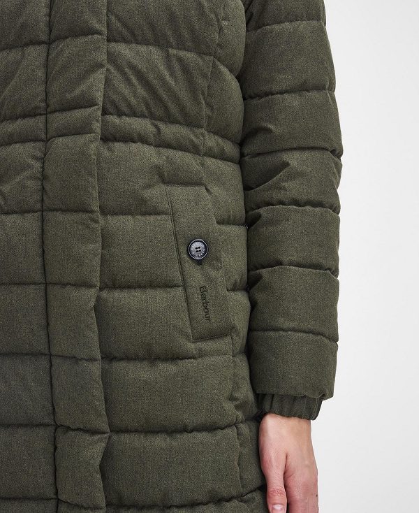 Barbour Clarence Puffer Jacket Olive | BABO89361