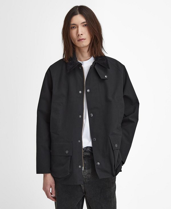 Barbour Classic Bedale Showerproof Jacket Black | BABO87454