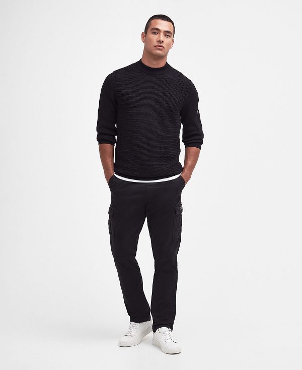 Barbour Clayton Crew-neck Jumper Black | BABO88604