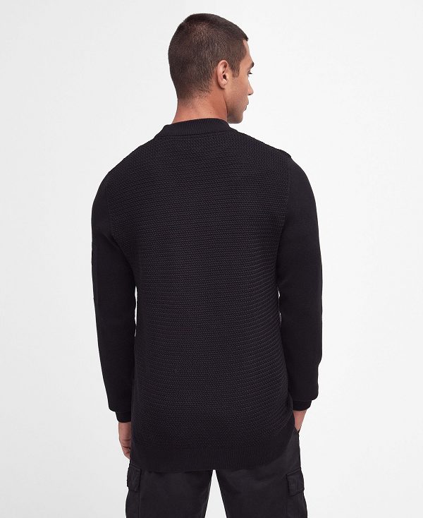 Barbour Clayton Crew-neck Jumper Black | BABO88604