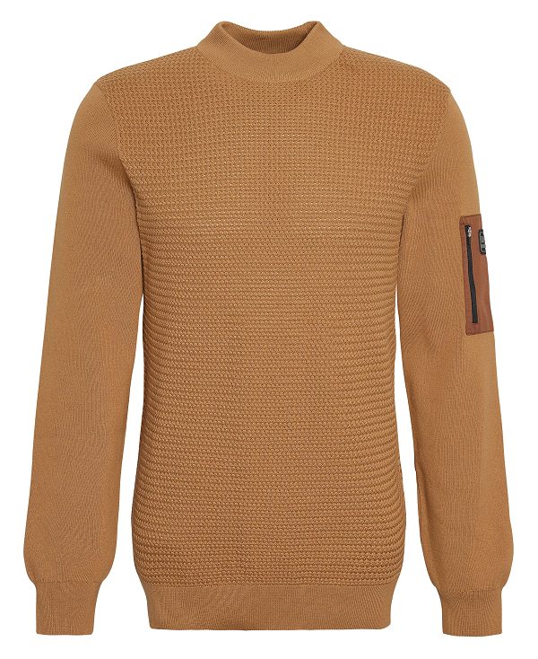 Barbour Clayton Crew-neck Jumper Desert | BABO88603