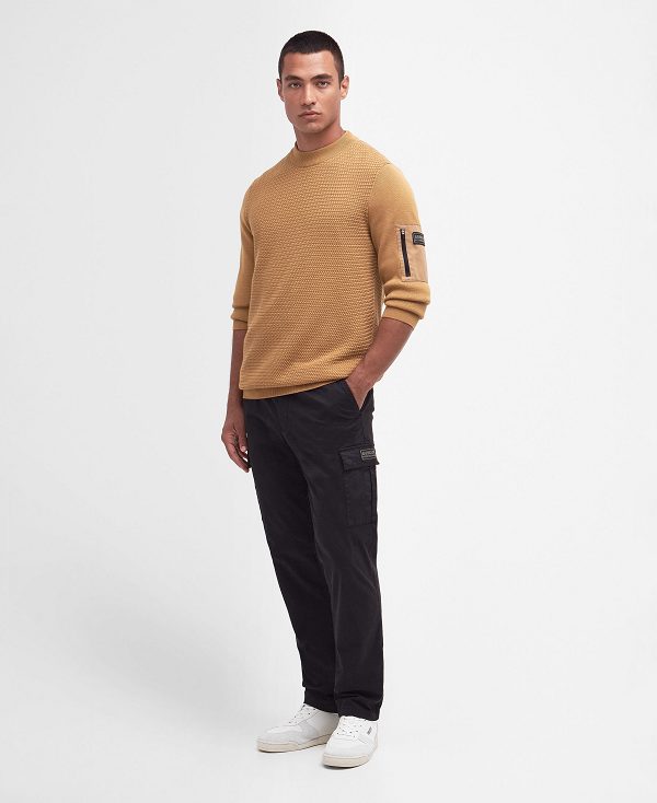 Barbour Clayton Crew-neck Jumper Desert | BABO88603