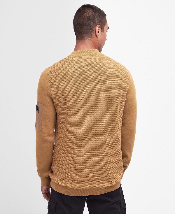 Barbour Clayton Crew-neck Jumper Desert | BABO88603