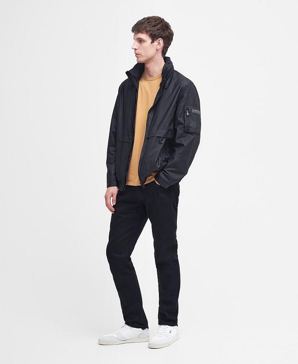 Barbour Colstone Waxed Bomber Jacket Classic Black | BABO87194