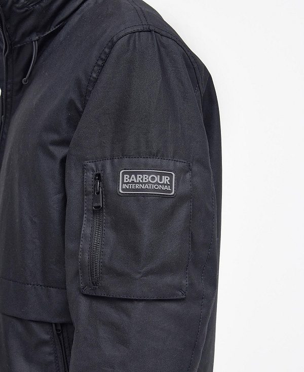 Barbour Colstone Waxed Bomber Jacket Classic Black | BABO87194