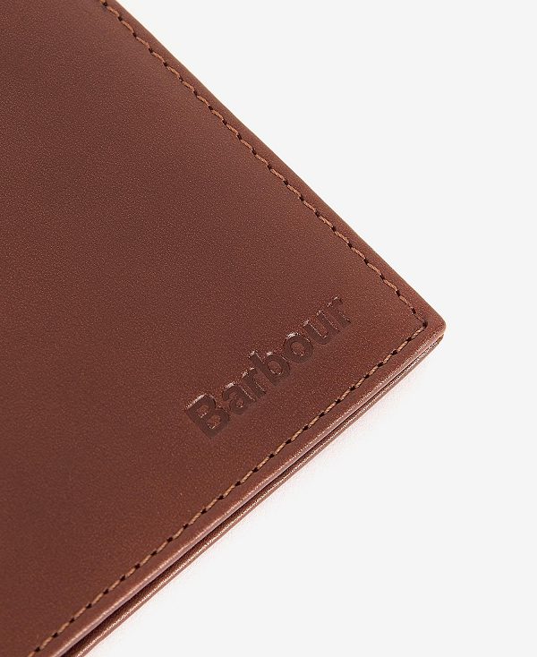 Barbour Colwell Leather Billfold Wallet Brown/Classic Tartan | BABO89168