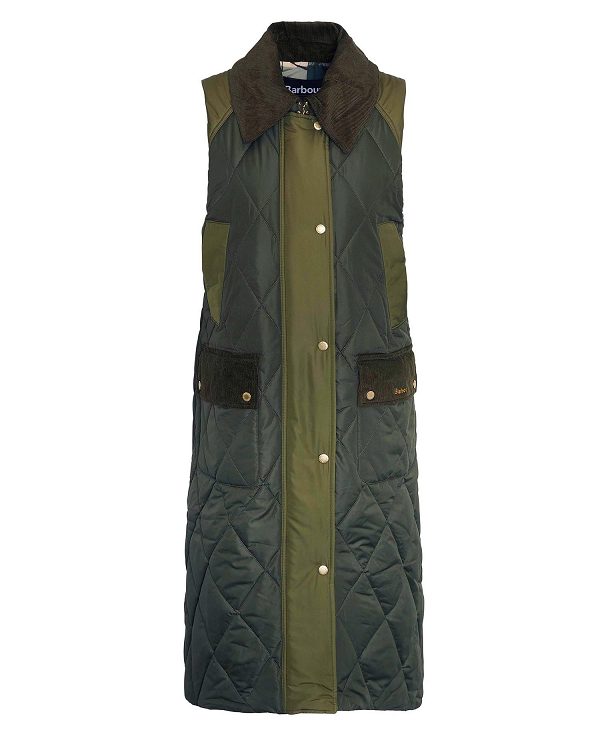 Barbour Cookston Longline Gilet Olive/Ancient | BABO89470