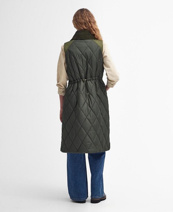 Barbour Cookston Longline Gilet Olive/Ancient | BABO89470