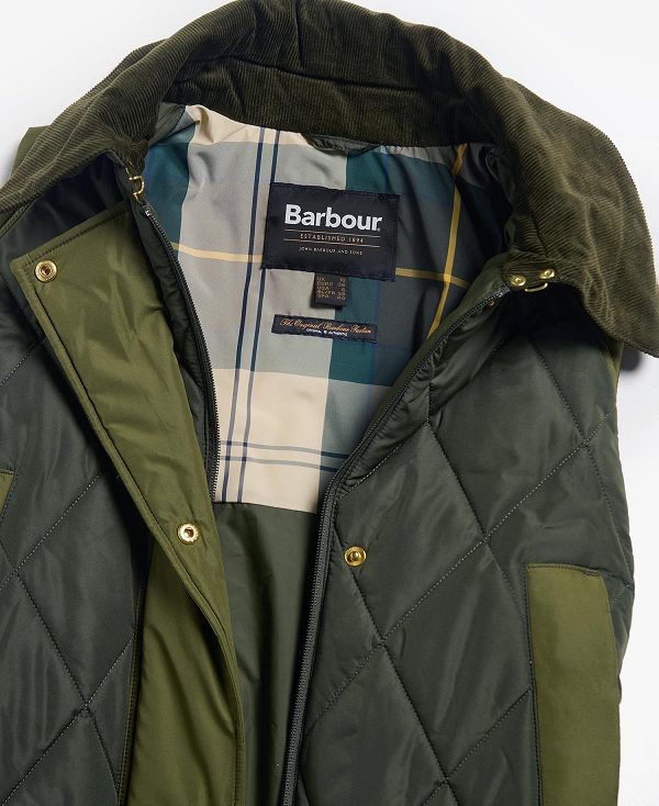 Barbour Cookston Longline Gilet Olive/Ancient | BABO89470