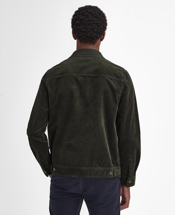 Barbour Cord Overshirt Green | BABO87994