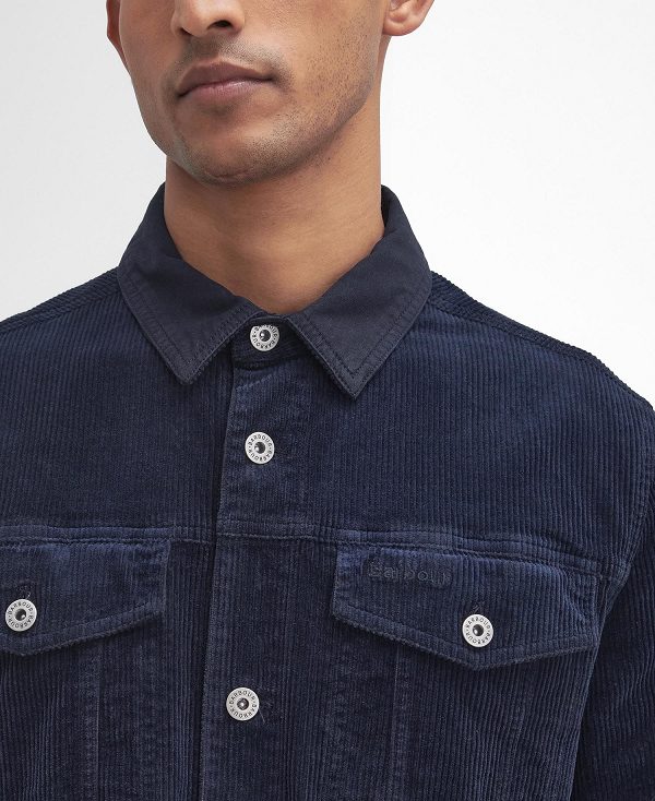 Barbour Cord Overshirt Navy | BABO87993